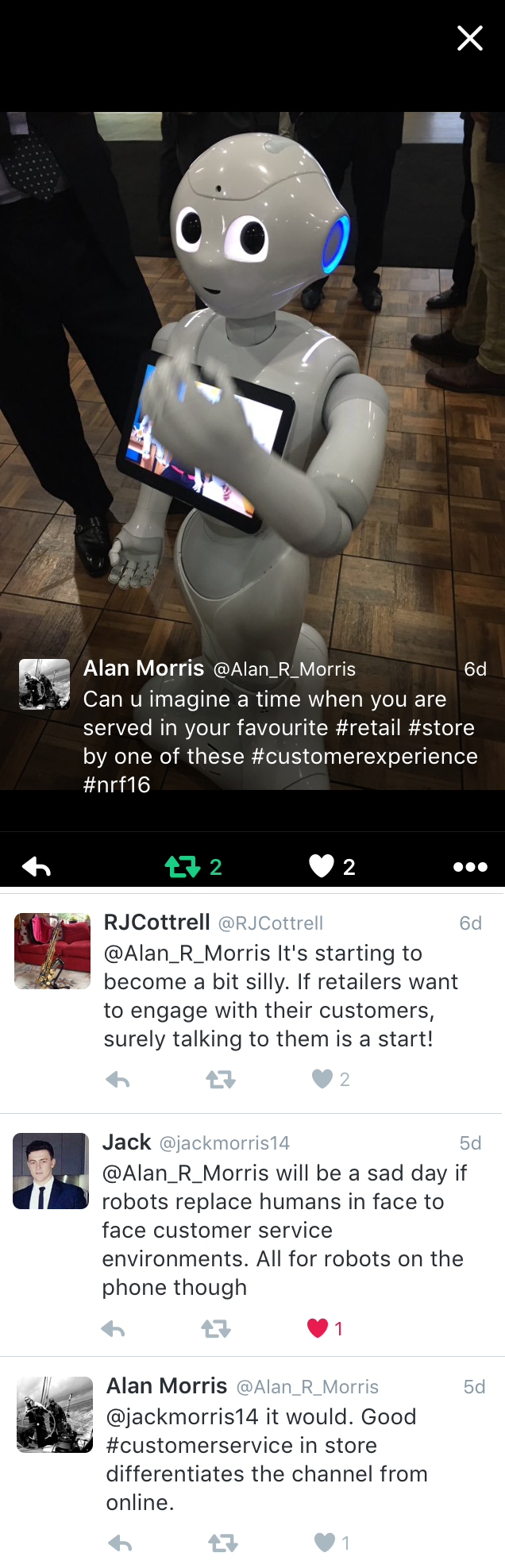 Robotics twitter debate NRF