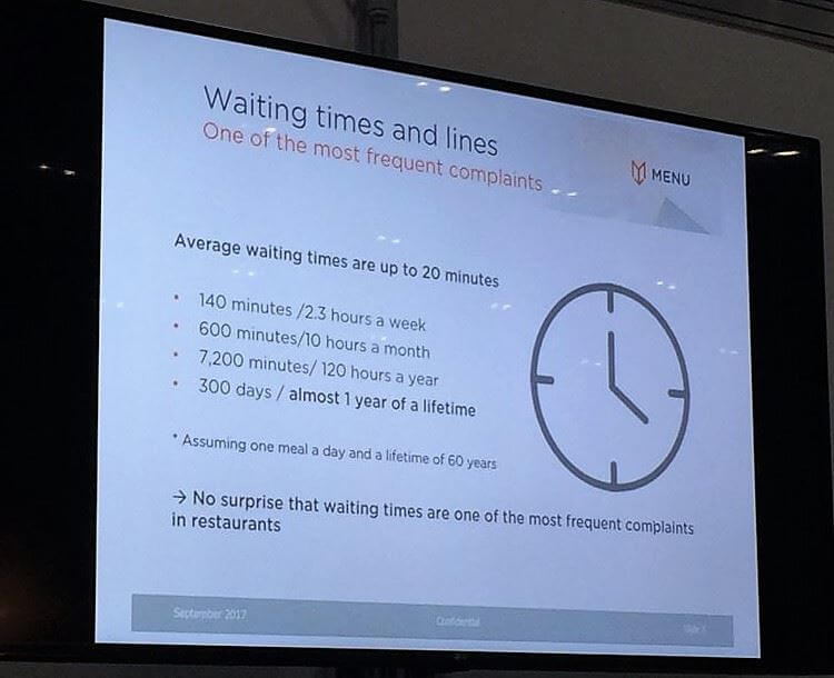 average wait in a restaurant